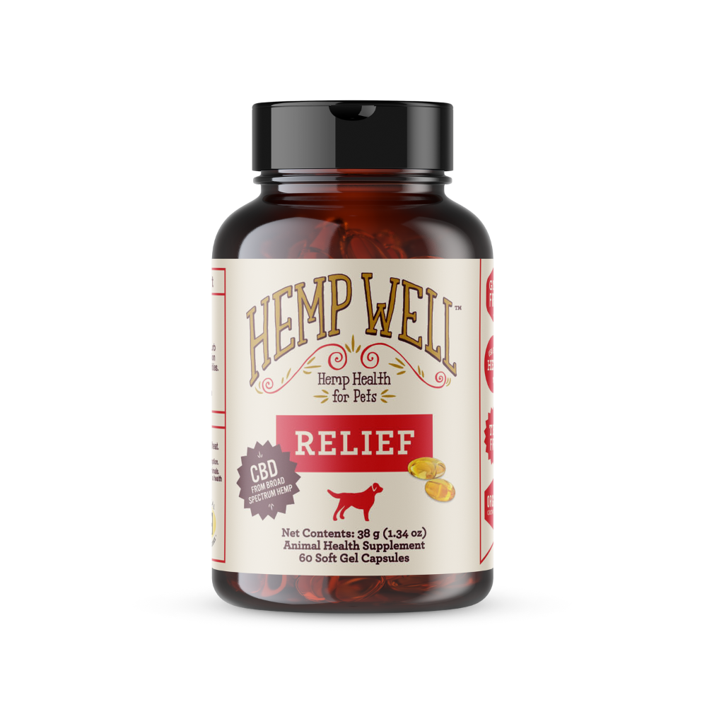 Relief CBD Capsules for Dogs - 60 ct