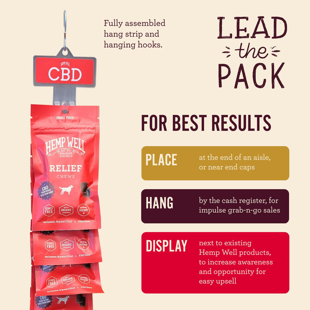 Relief CBD Dog Small Pack Hang Strip Kit (12 units)