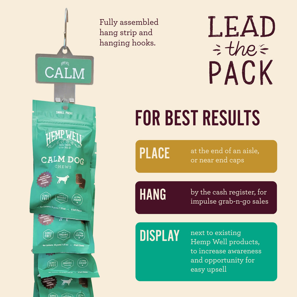 Calm Dog Soft Chew 8 ct Hang Strip Kit (12 units)