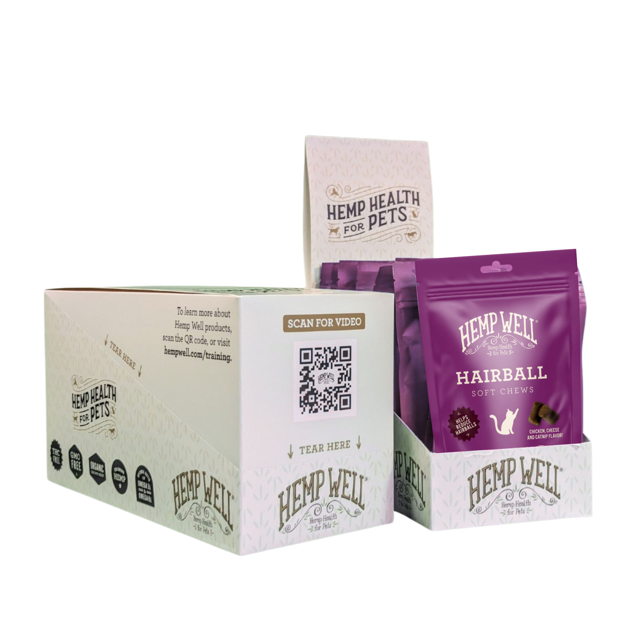 Cat Hairball Soft Chews (9 unit) Display