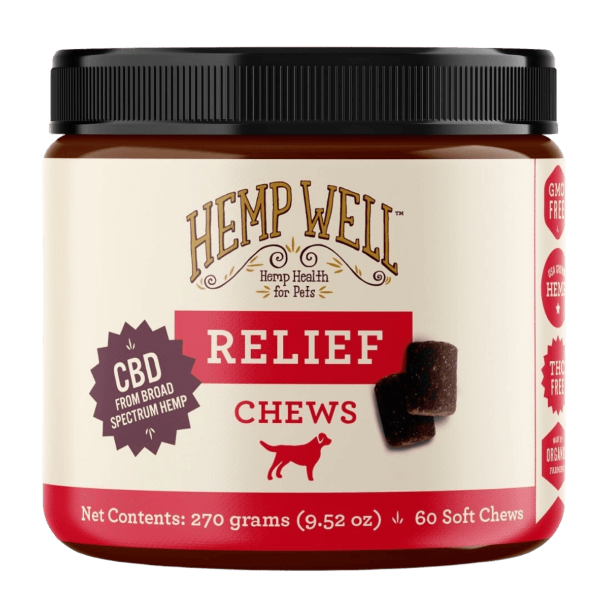 Relief CBD Dog Soft Chews - 60 ct