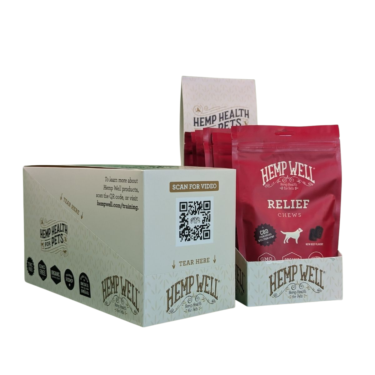 Relief CBD Dog Soft Chew 30 ct Count Shipper PDQ (6 units)